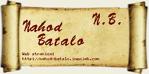 Nahod Batalo vizit kartica
